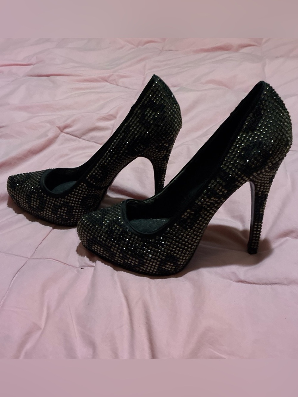 Report Signature “Parker” Crystal Covered Platform Pumps - Size 8.5